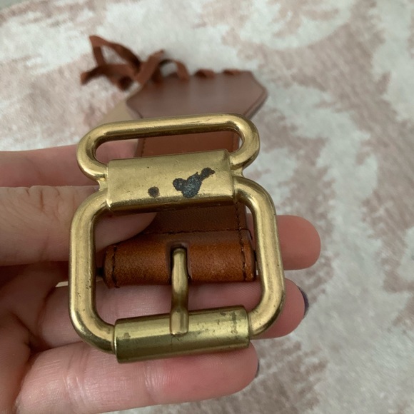 BABATON ARITZIA Smooth Leather Brown Lace Corset Thick Belt Women’s Size Small - Picture 7 of 16